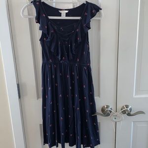H&M summer maternity dress cherries Xs